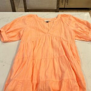 Lightweight bright orange sundress